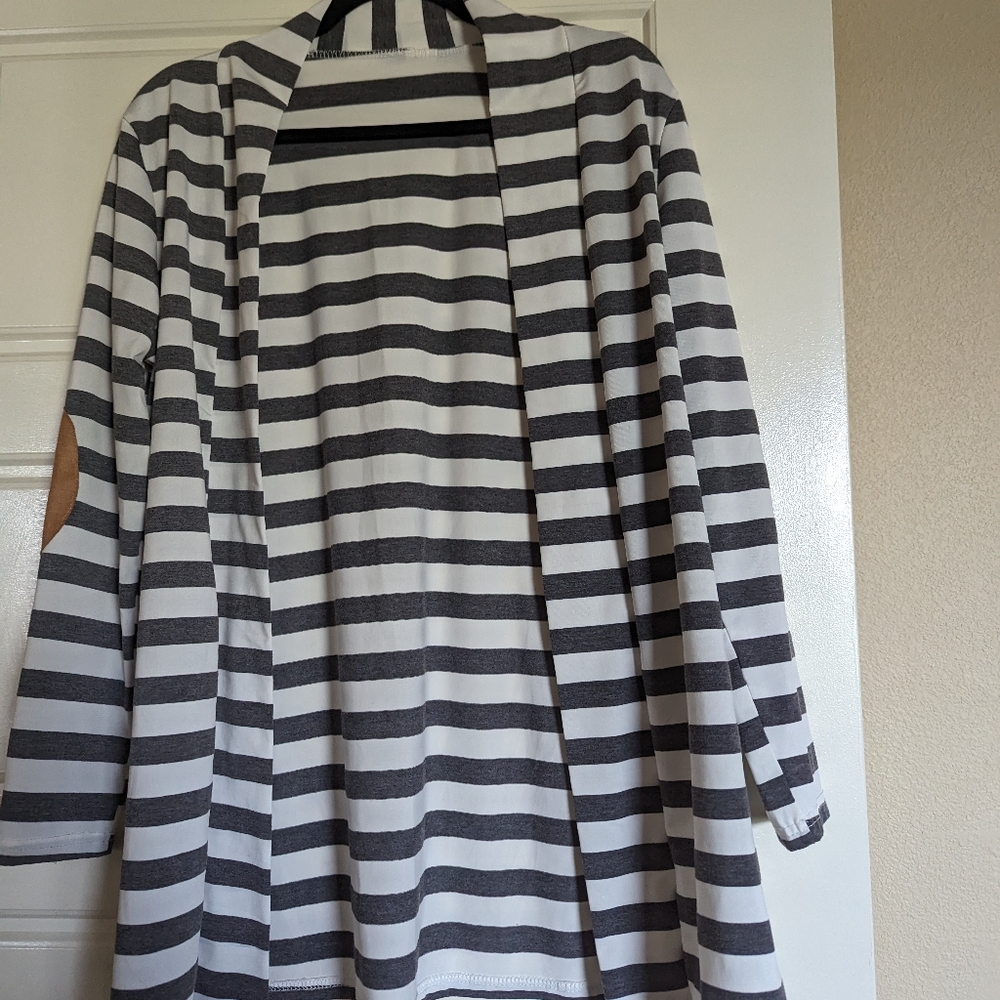 Long sleeve patches work cardigan